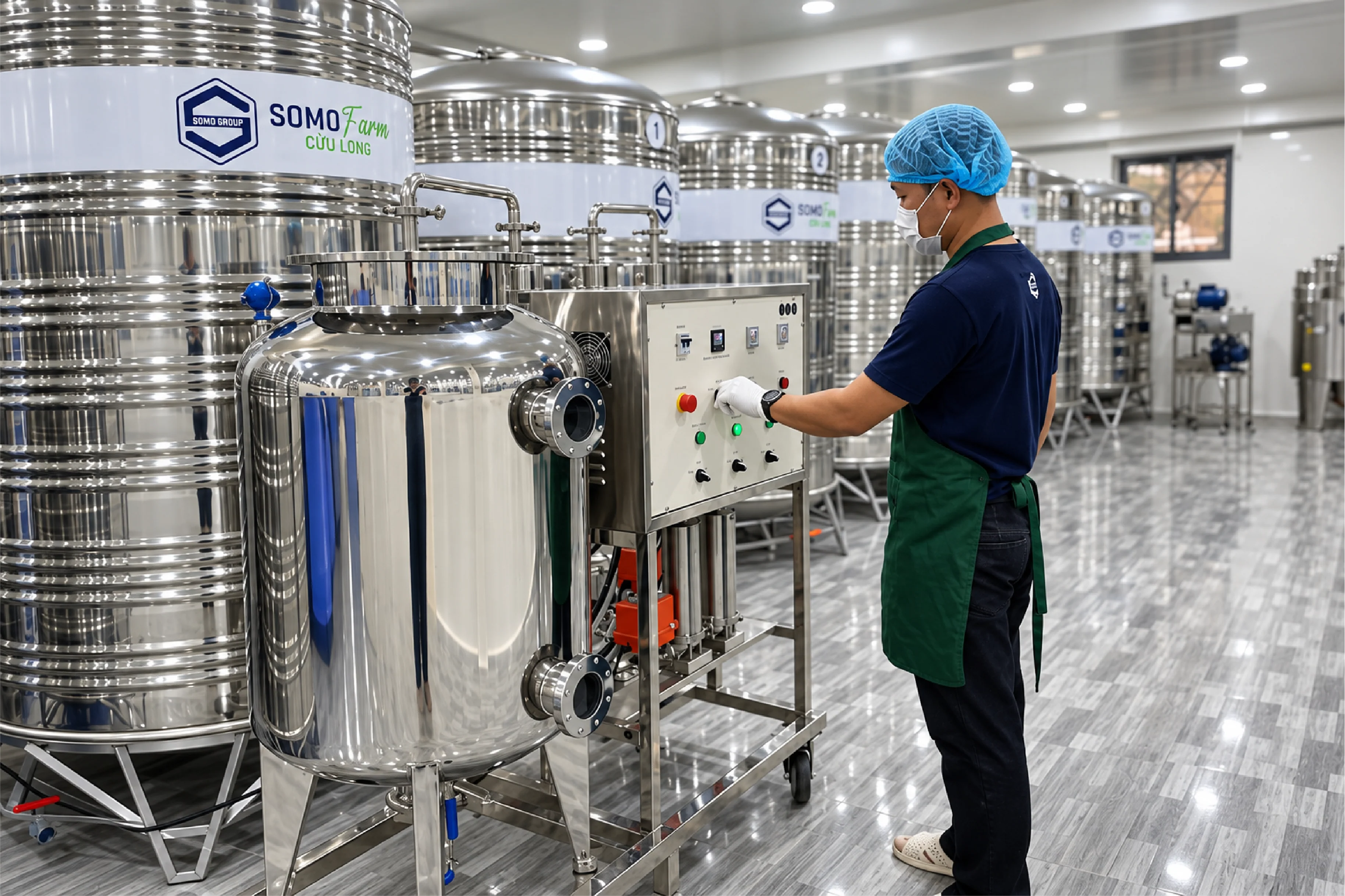 Chưng cất tháp đồng Somo Farm